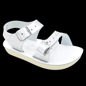 Sun-San Salt Water Sandals by Hoy - Sea Wee Silver Baby Infant 0 1 2 - NEW NWT